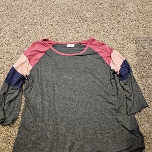 Colorblock Raglan Sleeve Women's Top